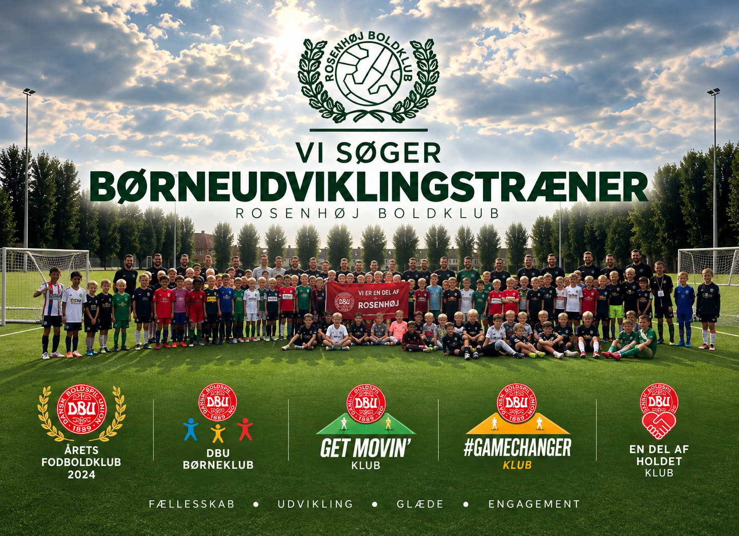 ROSENHØJ BOLDKLUB SØGER NY BØRNEUDVIKLINGSTRÆNER