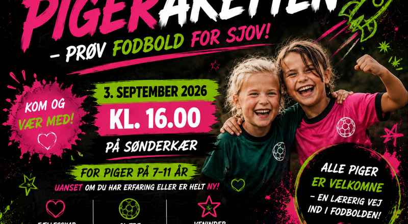 PIGERAKETTEN LANDER I ROSENHØJ BOLDKLUB