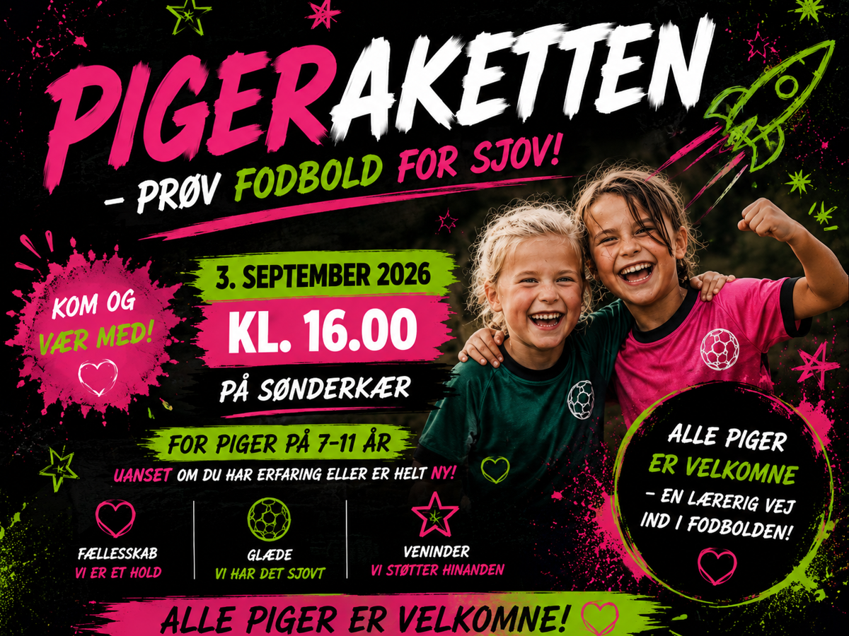 PIGERAKETTEN LANDER I ROSENHØJ BOLDKLUB
